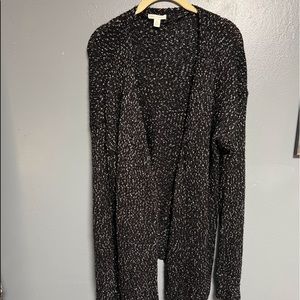 Cato XL Black and Silver Sweater Cardigan